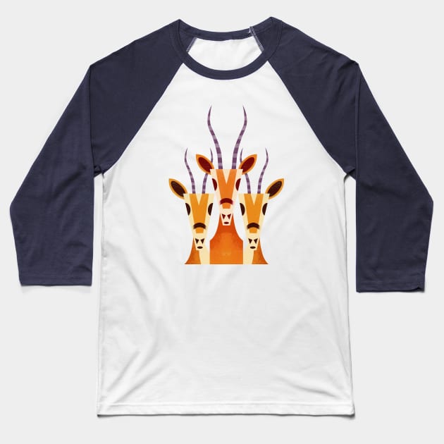 Gazelle Baseball T-Shirt by WickIllustration